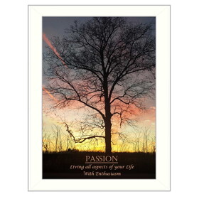 "Passion" by Trendy Decor4U, Printed Wall Art, Ready to Hang Framed Poster, White Frame B06786390