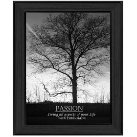 "Passion" by Trendy Decor4U, Printed Wall Art, Ready to Hang Framed Poster, Black Frame B06786393