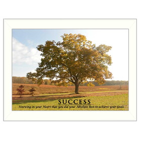 "Success" by Trendy Decor4U, Printed Wall Art, Ready to Hang Framed Poster, White Frame B06786396