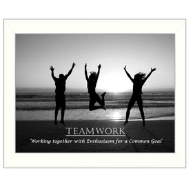 "Teamwork" by Trendy Decor4U, Printed Wall Art, Ready to Hang Framed Poster, White Frame B06786406