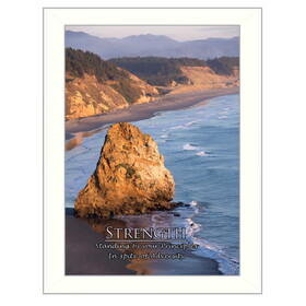 "Strength" by Trendy Decor4U, Printed Wall Art, Ready to Hang Framed Poster, White Frame B06786408