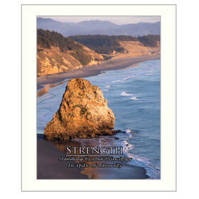 "Strength" by Trendy Decor4U, Printed Wall Art, Ready to Hang Framed Poster, White Frame B06786410
