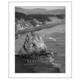 "Strength" by Trendy Decor4U, Printed Wall Art, Ready to Hang Framed Poster, White Frame B06786412