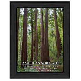 "American Strength" by Trendy Decor4U, Printed Wall Art, Ready to Hang Framed Poster, Black Frame B06786413