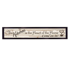 "Kitchen is The Heart of The Home" by Millwork Engineering, Ready to Hang Framed Print, Black Frame B06786420