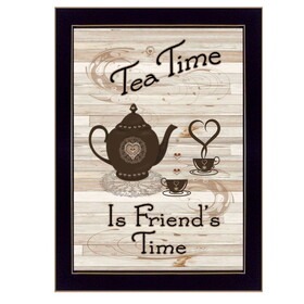 "Tea Time" by Millwork Engineering, Ready to Hang Framed Print, Black Frame B06786432