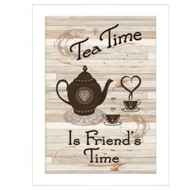 "Tea Time" by Millwork Engineering, Ready to Hang Framed Print, White Frame B06786433