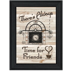 "Time for Friends" by Millwork Engineering, Ready to Hang Framed Print, Black Frame B06786435