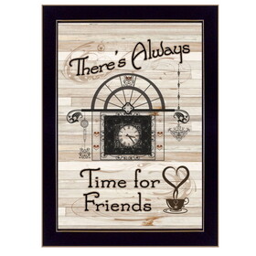 "Time for Friends" by Millwork Engineering, Ready to Hang Framed Print, Black Frame B06786436