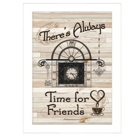 "Time for Friends" by Millwork Engineering, Ready to Hang Framed Print, White Frame B06786437