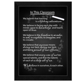 "in the Classroom" by Trendy Decor4U, Printed Wall Art, Ready to Hang Framed Poster, Black Frame B06786446