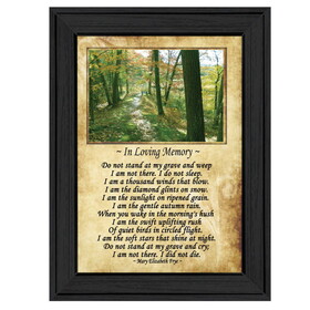 "in Loving Memory" by Trendy Decor4U, Printed Wall Art, Ready to Hang Framed Poster, Black Frame B06786447