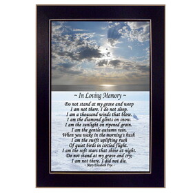 "in Loving Memory" by Trendy Decor4U, Printed Wall Art, Ready to Hang Framed Poster, Black Frame B06786452