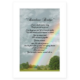 "Rainbow Bridge" by Trendy Decor 4U, Ready to Hang Framed Print, White Frame B06786453