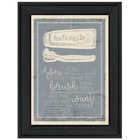 "Brush Teeth" by Misty Michelle, Ready to Hang Framed Print, Black Frame B06786469