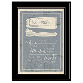 "Brush Teeth" by Misty Michelle, Ready to Hang Framed Print, Black Frame B06786470