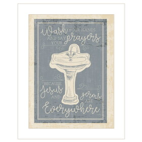 "Wash Your Hands" by Misty Michelle, Ready to Hang Framed Print, White Frame B06786471