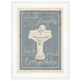 "Wash Your Hands" by Misty Michelle, Ready to Hang Framed Print, White Frame B06786472
