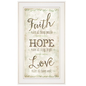 "Faith" by Mollie B, Ready to Hang Framed Print, White Frame B06786476