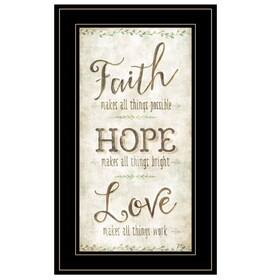"Faith" by Mollie B, Ready to Hang Framed Print, Black Frame B06786477