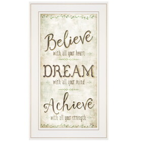 "Believe" by Mollie B, Ready to Hang Framed Print, White Frame B06786478
