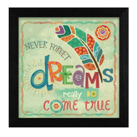"Dreams Come True" by Mollie B., Printed Wall Art, Ready to Hang Framed Poster, Black Frame B06786483