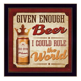 "I Could Rule the World" by Mollie B., Printed Wall Art, Ready to Hang Framed Poster, Black Frame B06786485