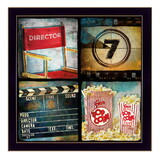 At The Movies by Mollie B., Printed Wall Art, Ready to Hang Framed Poster, Black Frame B06786489
