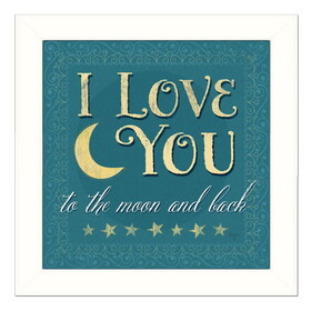 "I Love You" by Mollie B., Printed Wall Art, Ready to Hang Framed Poster, White Frame B06786503