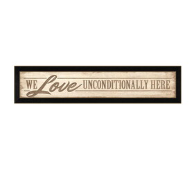 "Love Unconditionally" by Lauren Rader, Printed Wall Art, Ready to Hang Framed Poster, Black Frame B06786597