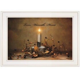 "Love, Warmth, Home" by Robin-Lee Vieira, Ready to Hang Framed Print, White Frame B06786607