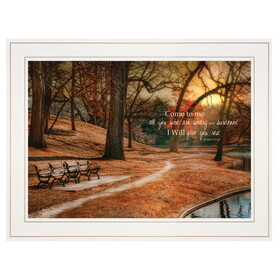 "I Will Give You Rest" by Robin-Lee Vieira, Ready to Hang Framed print, White Frame B06786621