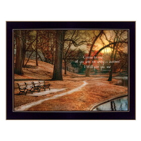 "I Will Give You Rest" by by Robin-Lee Vieira, Ready to Hang Framed Print, Black Frame B06786622