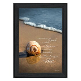 "Take Me to the Beach" by Robin-Lee Vieira, Printed Wall Art, Ready to Hang Framed Poster, Black Frame B06786634