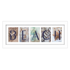 "Beach" by Robin-Lee Vieira, Printed Wall Art, Ready to Hang Framed Poster, White Frame B06786662
