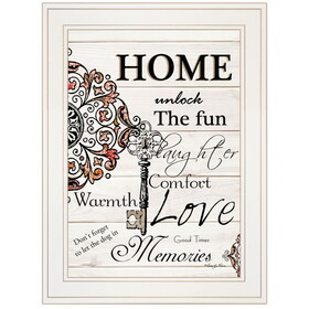 "Home / Laughter" by Robin-Lee Vieira, Ready to Hang Framed Print, White Frame B06786671