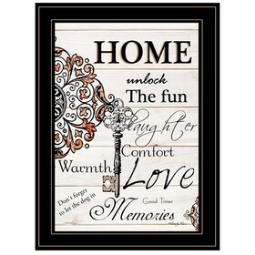 "Home / Laughter" by Robin-Lee Vieira, Ready to Hang Framed Print, Black Frame B06786672