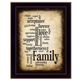 "Family" by Susan Boyle, Printed Wall Art, Ready to Hang Framed Poster, Black Frame B06786679