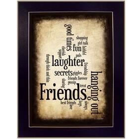 "Friends" by Susan Boyle, Printed Wall Art, Ready to Hang Framed Poster, Black Frame B06786681