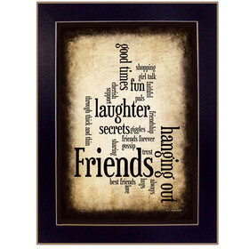 "Friends I" by Susan Ball, Printed Wall Art, Ready to Hang Framed Poster, Black Frame B06786682