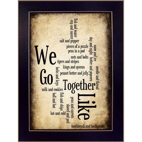 "We go Together I" by Susan Ball, Printed Wall Art, Ready to Hang Framed Poster, Black Frame B06786684