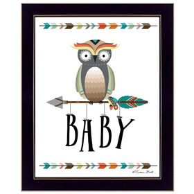 "Owl Baby" by Susan Boyer, Printed Wall Art, Ready to Hang Framed Poster, Black Frame B06786712