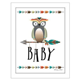 "Owl Baby" by Susan Boyer, Printed Wall Art, Ready to Hang Framed Poster, White Frame B06786713
