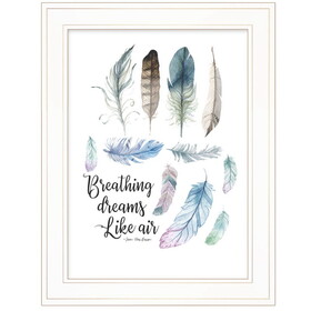 "Breathing Dreams Like Air" by Seven Trees Design, Ready to Hang Framed Print, White Frame B06786720