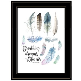 "Breathing Dreams Like Air" by Seven Trees Design, Ready to Hang Framed Print, Black Frame B06786721