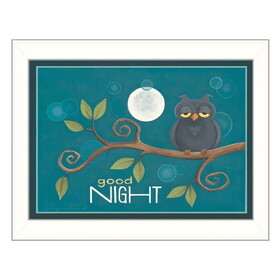 "Good Night" by Tonya Crawford, Printed Wall Art, Ready to Hang Framed Poster, White Frame B06786737
