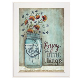"Enjoy the Little Things" by Tonya Crawford, Ready to Hang Framed print, White Frame B06786738