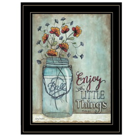 "Enjoy the Little Things" by Tonya Crawford, Ready to Hang Framed Print, Black Frame B06786739