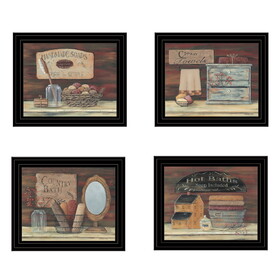 "Bathroom Collection II" 4-Piece Vignette by Pam Britton, Black Frame B06786765