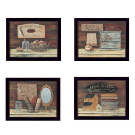 "Bathroom Collection II" 4-Piece Vignette by Pam Britton, Black Frame B06786766